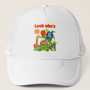 Safari 4. Geburtstag Tshirts und Geschenke Truckerkappe