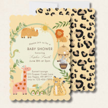 Safari Adventure Awaits Baby Shower scalloped