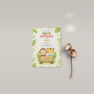 Safari Adventure Baby Shower Einladung