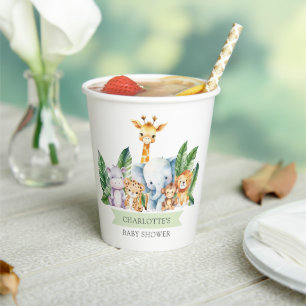 Safari Adventure Baby Shower Pappbecher