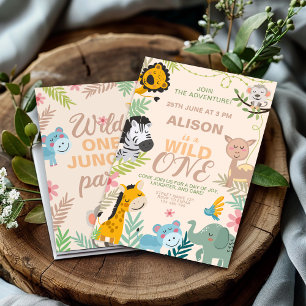 Safari Adventure Geburtstagsparty Einladung