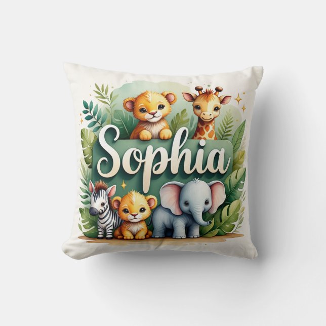 Safari Adventure Sophia Throw Kissen (Vorderseite)