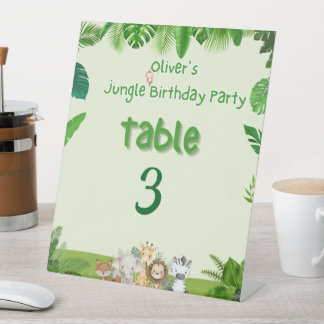 Safari Adventure Table Sign Sockelschild