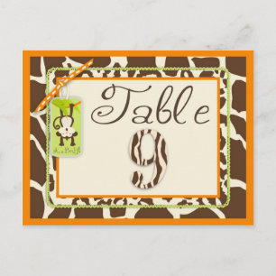 Safari Affe Animal Print Baby Shooting Table Card Postkarte