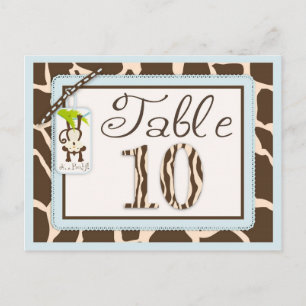 Safari Affe Animal Print Baby Shooting Table Card Postkarte