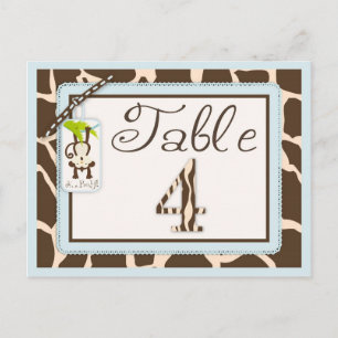 Safari Affe Animal Print Baby Shooting Table Card Postkarte