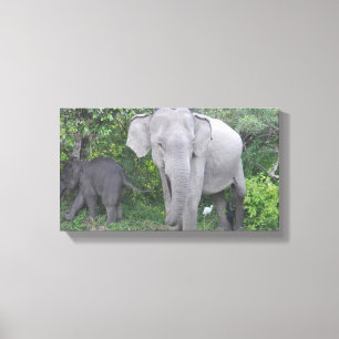 Safari Africa Adorable Niedlich Mod Elephants Leinwanddruck