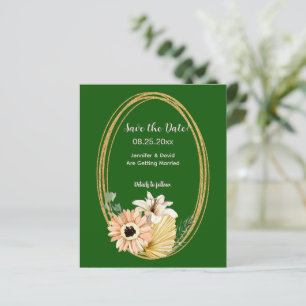 Safari African Blume Save the Date Card