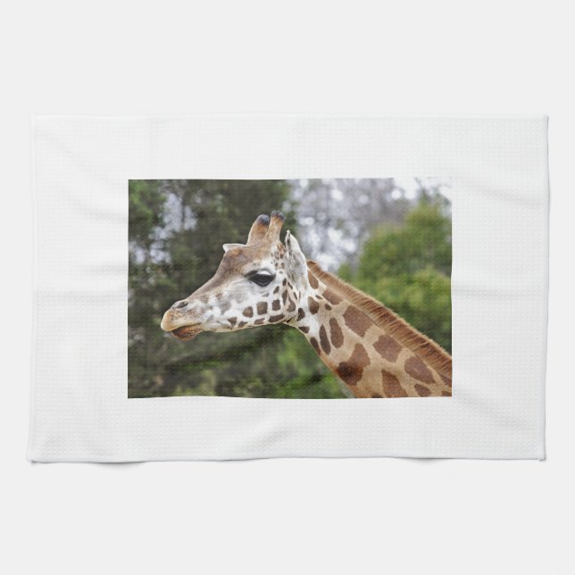 Safari-Afrika-Modchic-noble Schicksals-Giraffe Geschirrtuch (Horizontal)