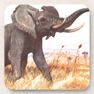 Safari-afrikanische Dschungel-Schicksals-Tier-Elef Getränkeuntersetzer