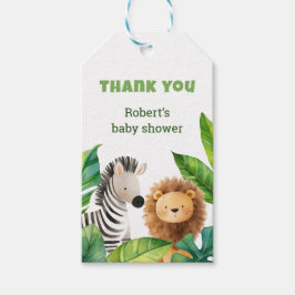 Safari Animal Aquarell Babydusche bevorzugt Anhäng Geschenkanhänger