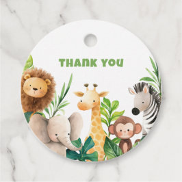 Safari Animal Aquarell Babydusche Geschenkanhänger