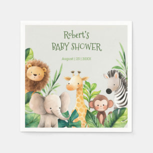 Safari Animal Aquarell Babydusche Serviette
