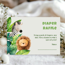 Safari Animal Aquarell Babyduschkarte Begleitkarte