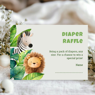 Safari Animal Aquarell Babyduschkarte Begleitkarte