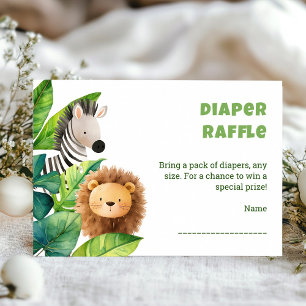 Safari Animal Aquarell Babyduschkarte Begleitkarte
