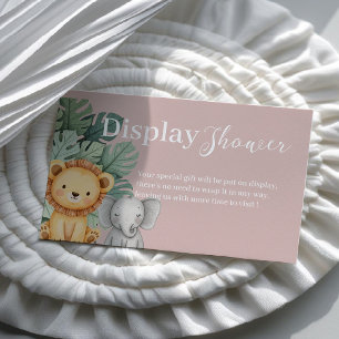 Safari Animal Baby Dusche Display Dusche Visitenkarte