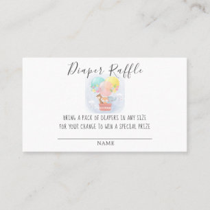 Safari Animal Diaper Raffle Baby Dusche Visitenkarte