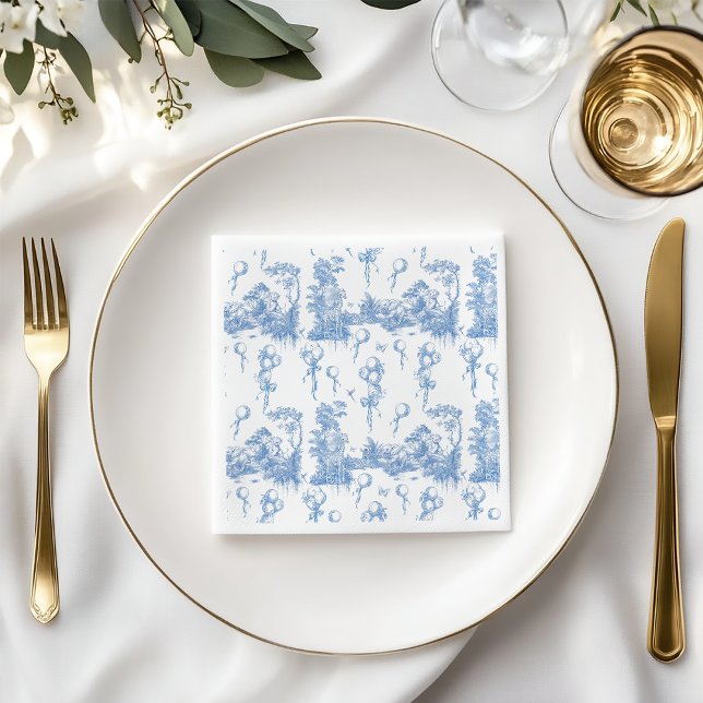 Safari Animal Dusty Blue Toile Baby Boy Dusche Serviette (Von Creator hochgeladen)