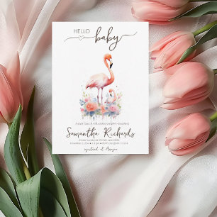 Safari Animal Flamingo Floral Mama Baby Dusche Einladung