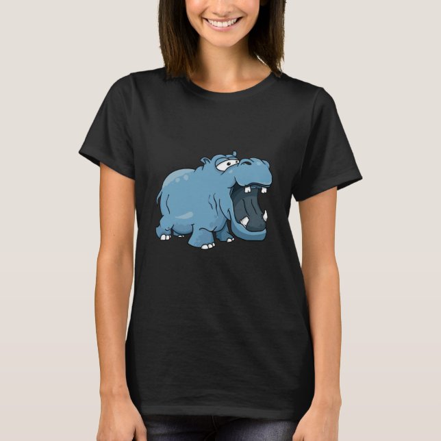 Safari Animal Hippo Face for Kids T-Shirt (Vorderseite)