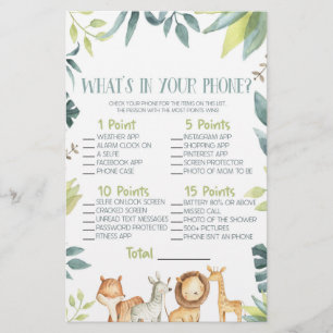 Safari Animal in Your Phone Baby Shooting Game Briefpapier