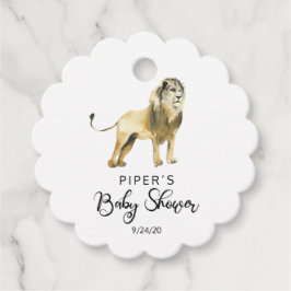 Safari Animal Lion Baby Dusche Vielen Dank Geschenkanhänger