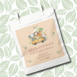 Safari Animal Pink Girl Jungle Geburtstag Vielen D Geschenktütchen
