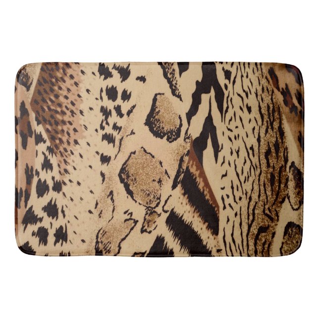 Safari Animal Print Bath Mat Badematte (Vorderseite)