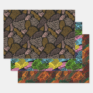 Safari Animal Print Collection Geschenkpapier Set