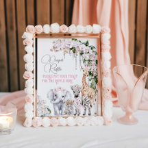 Safari Animal Tropical Blume Baby Dusche Winzer