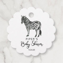 Safari Animal Zebra Baby Dusche Vielen Dank Geschenkanhänger