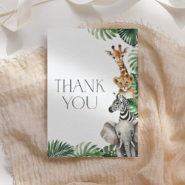 Safari Animals Baby Dusche Dankeskarte
