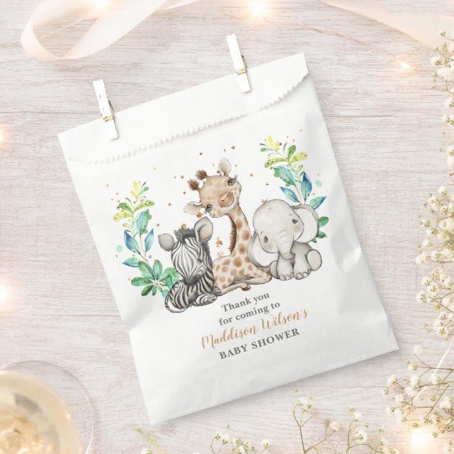 Safari Animals Baby Dusche Gefallen Beutel Geschenktütchen (Ausgeschnitten)