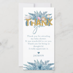 Safari Animals Baby Dusche I Birthday Dankeskarte