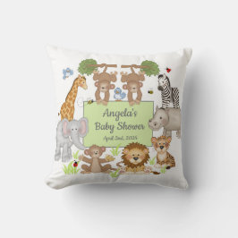 Safari Animals Baby Dusche Party Kissen