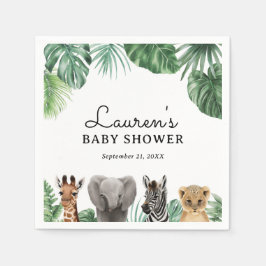 Safari Animals Baby Dusche Serviette