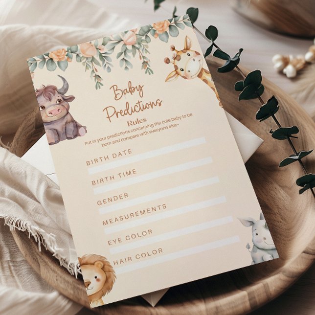 Safari Animals Baby Predictions (Von Creator hochgeladen)