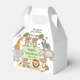 Safari Animals Baby Shower Party Geschenkschachtel