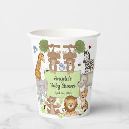Safari Animals Baby Shower Party Pappbecher