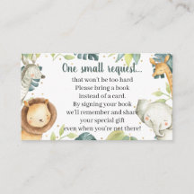 Safari Animals Baby Showkarte