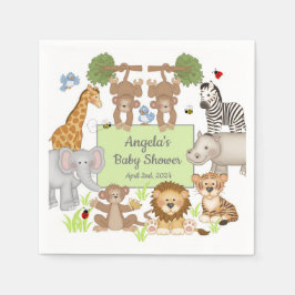 Safari Animals Baby Showroom Party Table Serviette