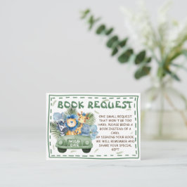 Safari Animals Babyduschbücher für Kinder Begleitkarte