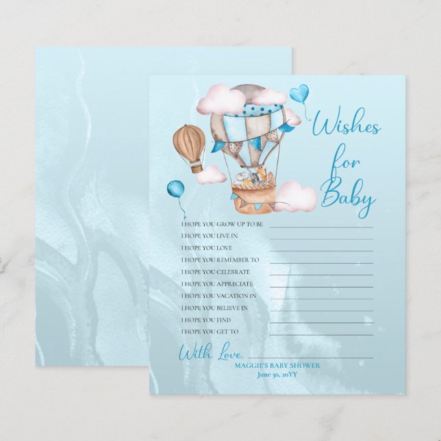 Safari Animals Balloons will Baby Game (Vorne/Hinten)