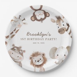 Safari Animals Boy Geburtstagsparty Kinder Pappteller
