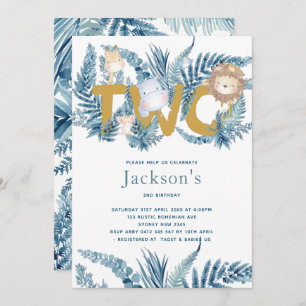 Safari Animals Einladung