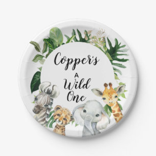 Safari Animals Foliage Geburtstagsfeier Pappteller