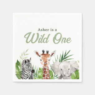 Safari Animals Geburtstag Serviette