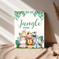 Safari Animals Jungle Food Sign, Wild ONE Geburtst
