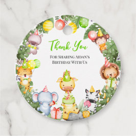 Safari Animals Kids Party Vielen Dank Geschenkanhänger